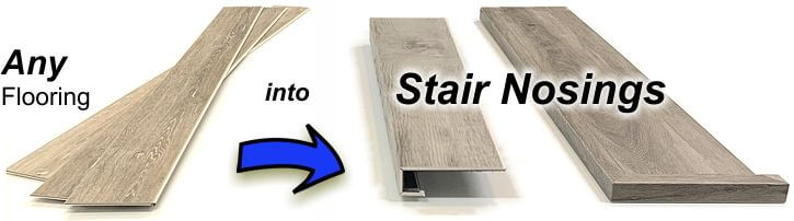 Vinyl stair nosings made to order.